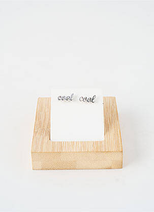 Boucles d’oreilles argent PIECES femme