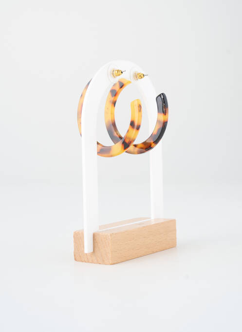 Boucles d’oreilles marron MANGO femme