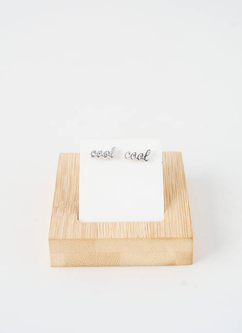 Boucles d’oreilles argent PIECES femme