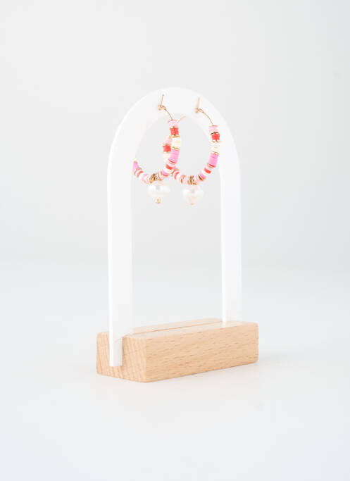 Boucles d’oreilles rose MANGO femme