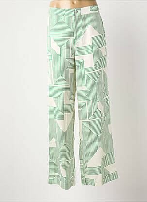 Pantalon 7/8 vert TERRE BLEUE femme