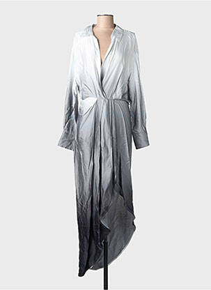 Robe mi-longue gris MANGO femme