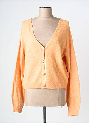 Gilet manches longues orange ONLY femme