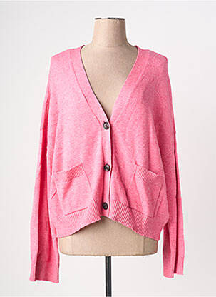 Gilet manches longues rose VILA femme