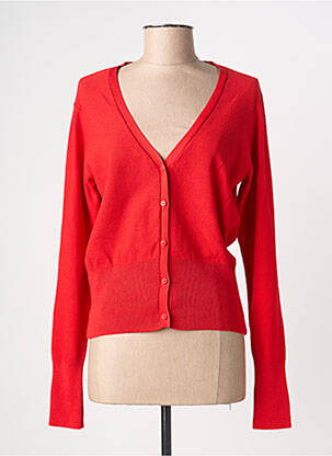 Gilet manches longues rouge ASTRID BLACK LABEL femme