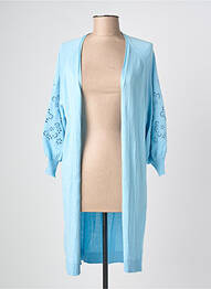 Gilet manches courtes bleu ATMOSFASHION femme
