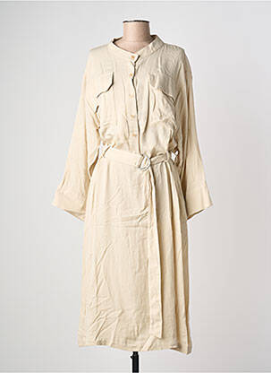 Robe mi-longue beige YUGEN femme