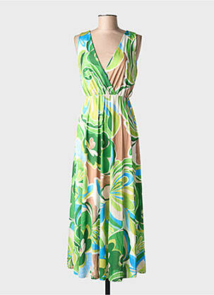 Robe longue vert TERRA DI SIENA femme