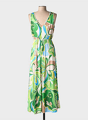 Robe longue vert TERRA DI SIENA femme