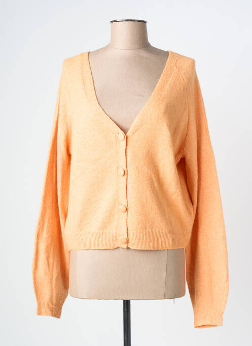 Gilet manches longues orange ONLY femme