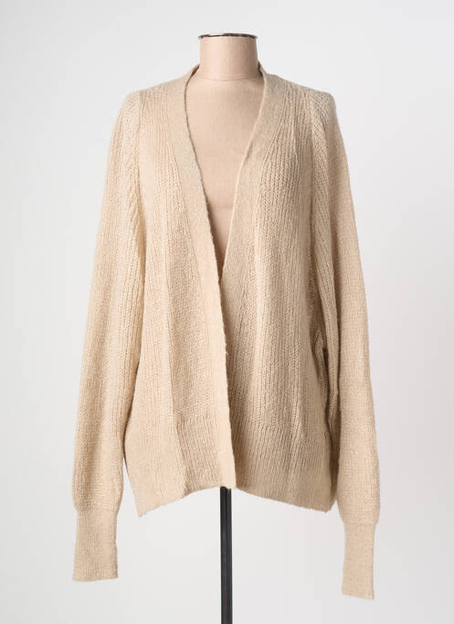 Gilet manches longues beige ASTRID BLACK LABEL femme