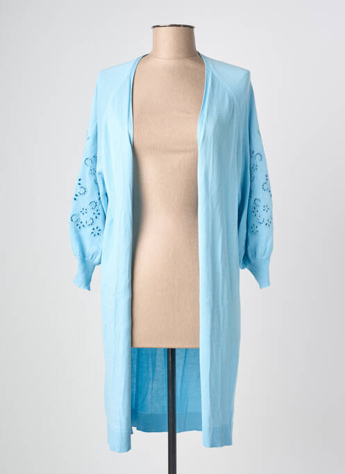 Gilet manches courtes bleu ATMOSFASHION femme