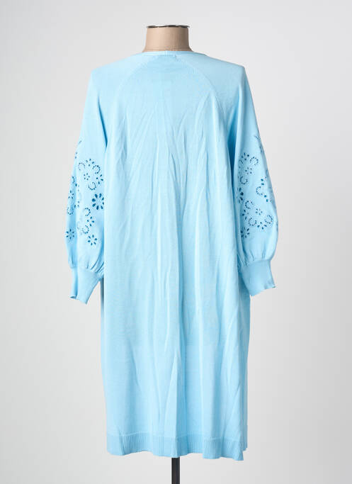 Gilet manches courtes bleu ATMOSFASHION femme