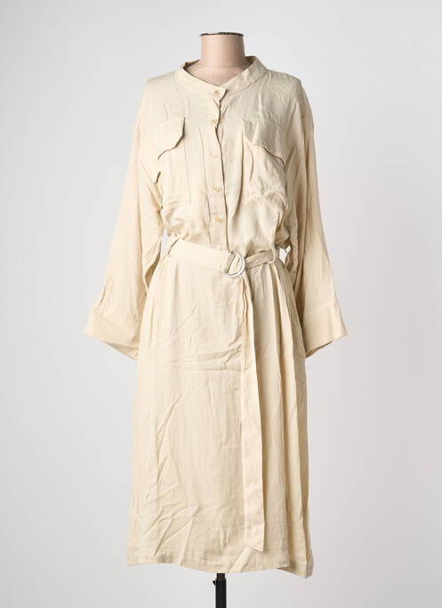 Robe mi-longue beige YUGEN femme