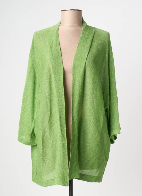 Gilet manches longues vert AMELIE & AMELIE femme