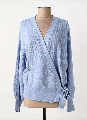 Gilet cache-cœur bleu OBJECT femme