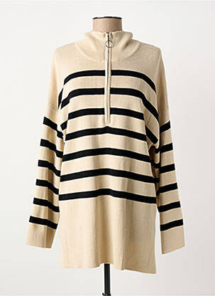 Pull col roulé beige OBJECT femme