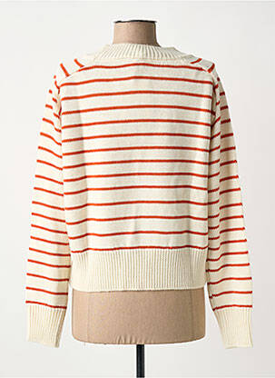 Pull col rond rouge LA FEE MARABOUTEE femme