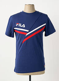 T-shirt col rond bleu FILA homme