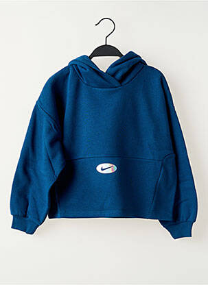Sweat-shirt à capuche bleu NIKE fille