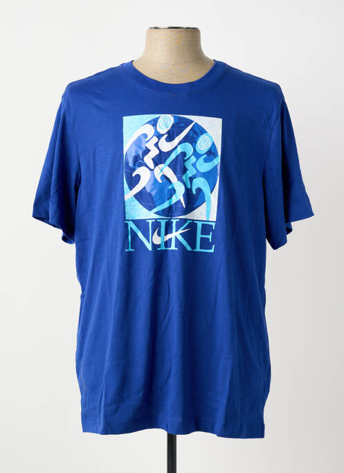 T-shirt bleu NIKE homme
