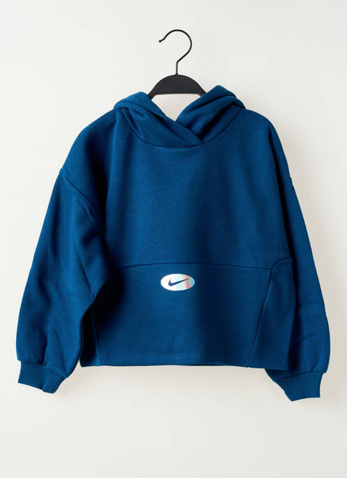 Sweat-shirt à capuche bleu NIKE fille