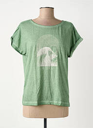 T-shirt col rond vert ROXY femme