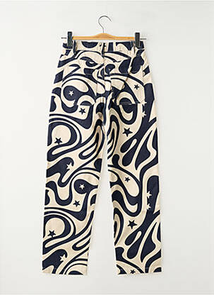 Pantalon droit bleu THINKING MU femme