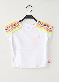 T-shirt col rond blanc BILLIEBLUSH fille