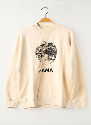Sweat-shirt col rond blanc THINKING MU femme