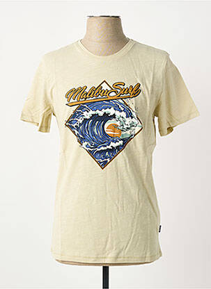T-shirt col rond beige BLEND homme