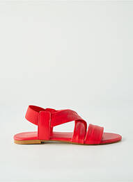 Sandales/nu pieds bout ouvert talon plat jusqu'à 3cm rouge GEORGIA ROSE femme