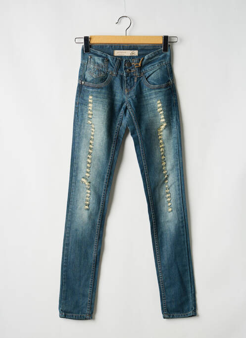 Jeans coupe slim bleu GET INFECTED femme