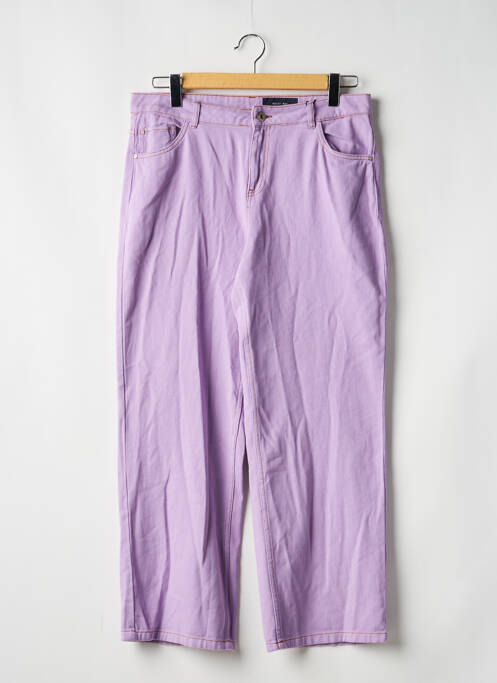 Jeans coupe droite violet NOISY MAY femme