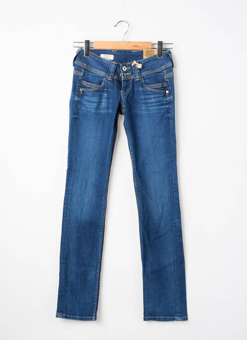 Jeans coupe droite bleu PEPE femme