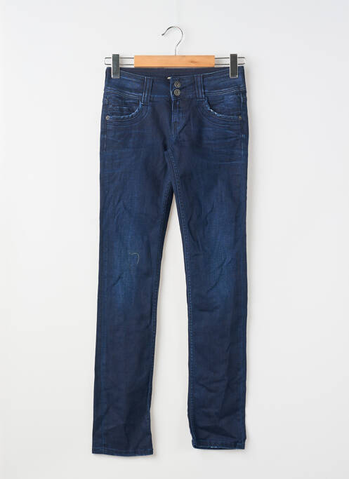 Jeans coupe droite bleu PEPE femme