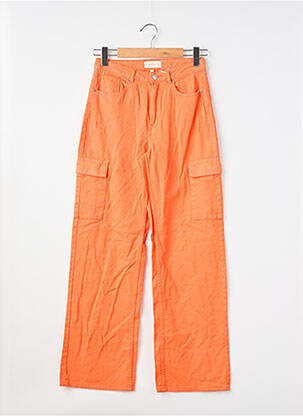 Jeans coupe droite orange ONLY femme