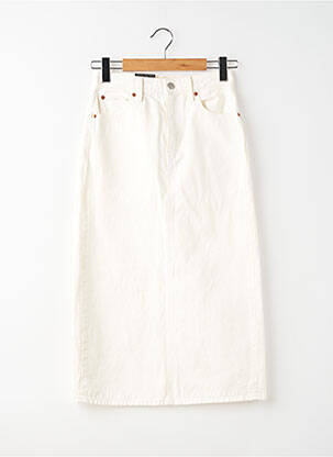 Jupe mi-longue blanc LEVIS femme
