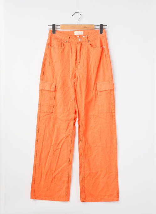 Jeans coupe droite orange ONLY femme