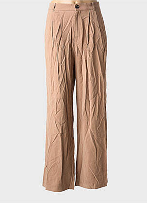 Pantalon flare beige MANGO femme