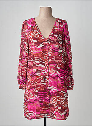 Robe mi-longue rose VERO MODA femme