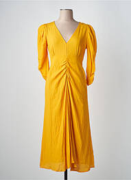 Robe mi-longue orange ASTRID BLACK LABEL femme