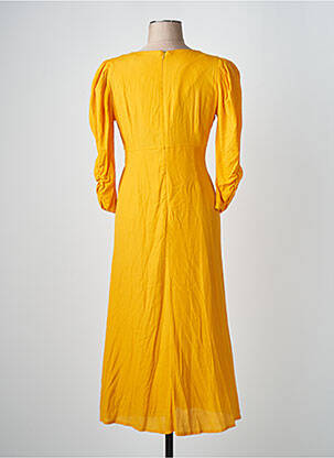 Robe mi-longue orange ASTRID BLACK LABEL femme