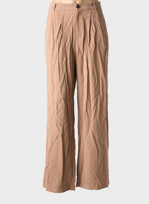 Pantalon flare beige MANGO femme