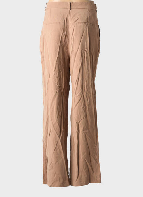 Pantalon flare beige MANGO femme