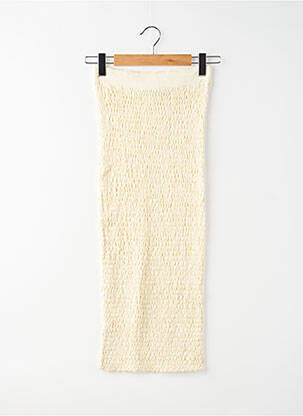 Jupe mi-longue beige MANGO femme