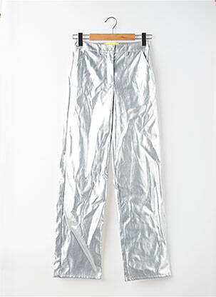 Pantalon droit argent JJXX femme