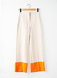 Pantalon droit beige NOOR BY NORA GHARIB femme