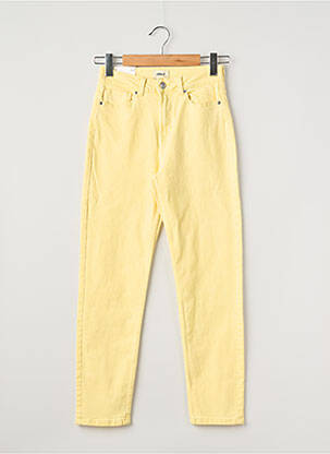 Pantalon droit jaune ONLY femme