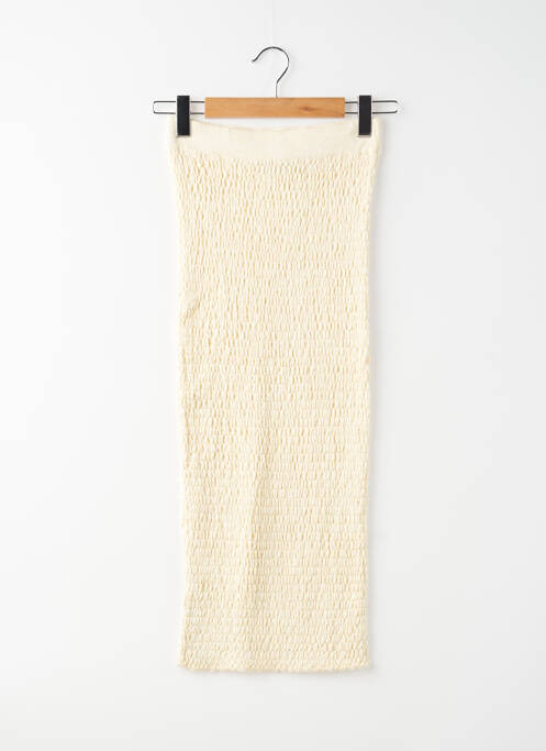 Jupe mi-longue beige MANGO femme